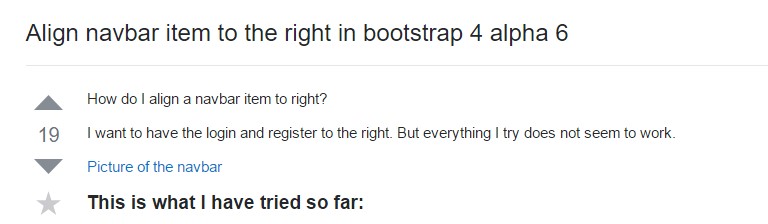  Coordinate navbar item to the right  within Bootstrap 4 alpha 6