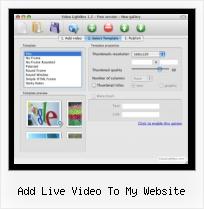 lytebox with videos add live video to my website