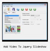 javascript html css video gallery add video to jquery slideshow