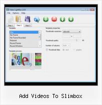 templates galeria de videos flash add videos to slimbox