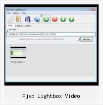 flex video player popup window ajax lightbox video