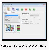 flash box para videos conflict between videobox and lightbox