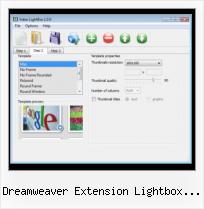 embedded videos carousel dreamweaver extension lightbox video