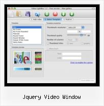 jquery video embedded jquery video window