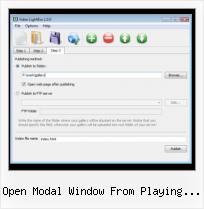 dreamweaver lightbox gallery video open modal window from playing video