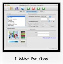 thumbnail of streaming video thickbox for video