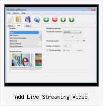 kaltura video thickbox add live streaming video