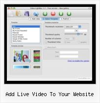 galeria videos jquery add live video to your website