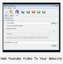 web video gallery add youtube video to your website