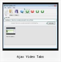 how to show video in lightbox ajax video tabs