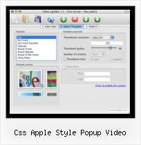 lightbox for both video and jpg css apple style popup video