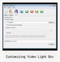 video lightbox map area customizing video light box