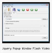 adding video to website html jquery popup window flash video
