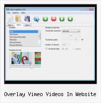 video gallery thumbnail lightbox overlay vimeo videos in website