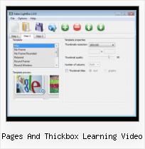 lightbox codes in dreamweaver with video pages and thickbox learning video