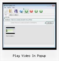 flash video overlay play video in popup