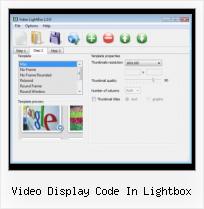 code video light box video display code in lightbox